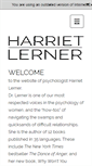 Mobile Screenshot of harrietlerner.com